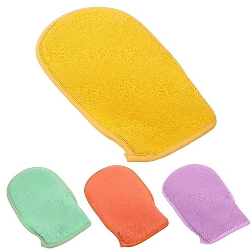 Angoily 4stücke Exfolierende Handschuhe Doppelseitige Körperpeeling-handschuhe Für Dusche Und Spa Zur Sanften Hautreinigung Und Massage