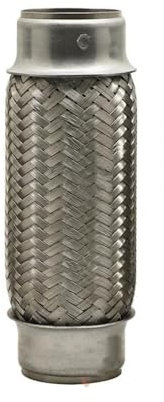 EKEGUY Auspuffblenden Auspuffrohr Teleskopisch Flexible Verbindung Geflecht Faltenbalg Edelstahl-Schalldämpfer-Rohrverbinder Geschweißt Universell Endrohrblenden(I.D 60MM-203MM)