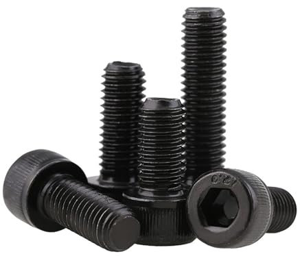 Haroar 10 Stück M6 Grade 12.9 Schrauben Feingewinde legierter Stahl Innensechskant Rändelschrauben DIN912 Gewindelänge: 10 mm ~ 50 mm(M6x25 F)