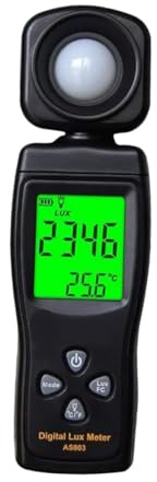 Handheld Illuminance Meter Black Plastic Light Measure Tool | 3pcs Pack, Steady Measurement with Diverse Unit Selection, Suitable for Hotel and Operating Room Use
