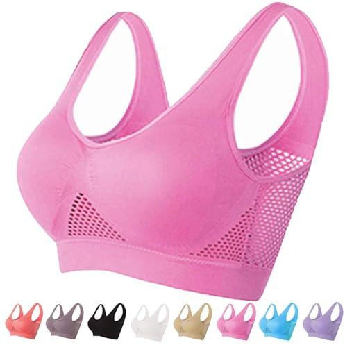 Kefieve Swiftmartsus Brasier Traspirante Air Sollevamento Donna Anti Flaccidità, Rosa, XXXXXL