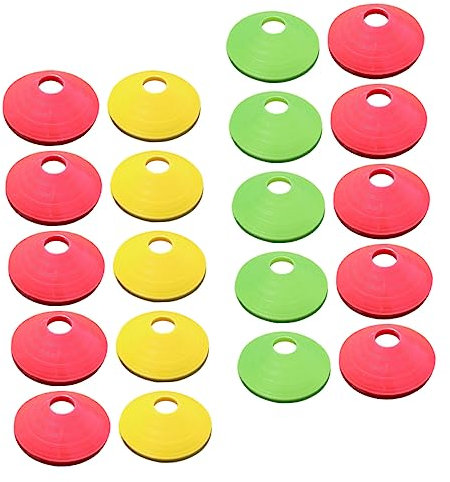 HAPINARY 20 Stück Sporttrainingshütchen Fußballhütchen Aus Kunststoff Sichtbares Fußballsporthütchen Für Training Und Sportaktivitäten