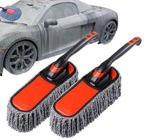 Plumero de Microfibra para Coche Set Lavable Quitapolvo Auto Y Accesorios