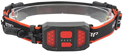 YolieraArt Lampada frontale a LED ricaricabile tramite USB, luce forte, fascio largo 230 gradi, con fascia flessibile, struttura in nylon per la pesca e le attività all'aperto