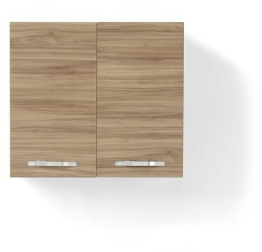 REDÒKASA Pensile per cucina componibile da 80 cm con 2 ante linea MAKA, realizzata in legno 100% MADE IN ITALY (Noce)