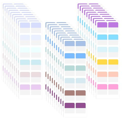LIQWEI 360Pcs Color Sticky Index Tabs, Book Tabs Repositionable Page Markers for Notebooks Transparent Writable for Notebooks, Filing, Classification(Medium)