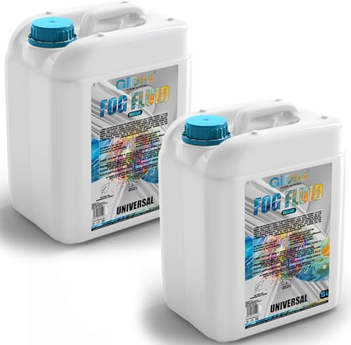 GiDeli Fluid 2 x 10 l - Liquide à fumée liquide pour machine à fumée - Fogée moyenne - Pour intérieur et extérieur - Densité finement adaptée pour les spectacles et les effets d'éclairage