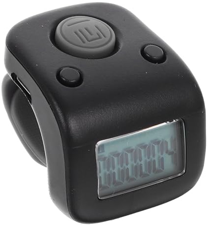 WHAMVOX Digital Finger Tally Counter, Waterproof Lap Counter for Swimming | Portable Black Silicone Design, Electric Screen, Rechargeable Lithium Battery, for Training Activities and Knitting