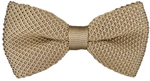 TigerTie hochwertige Strickfliege in Uni einfarbig + Aufbewahrungsbox - Schleife 30 cm bis 55 cm verstellbar