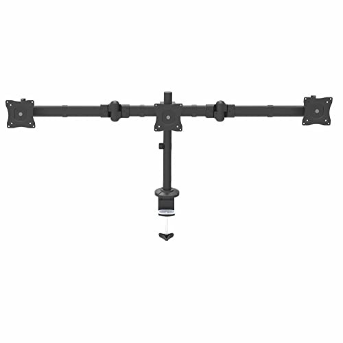 StarTech Dreifach Monitorarm bis 27 Zoll, 8kg, VESA, Gelenkig (ARMTRIO) | Ergonomisch, Halterung, Höhenverstellbar, Neigbar, Schwenkbar, Drehbar, Tischklemme
