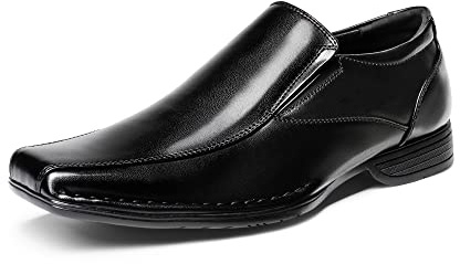 Bruno Marc Men's Square Toe Slip-On Shoe | Comfort Classic Square Toe Formal Business Daily Office Wedding Party Church Prom Graduation