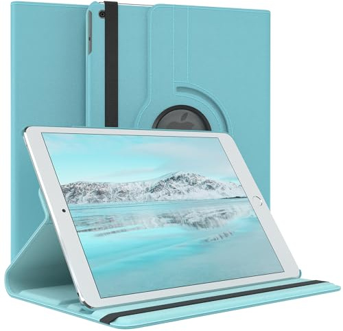 EAZY CASE - Tablet Hülle für iPad Air 1 Generation 2013 Schutzhülle 9.7 Zoll Smart Cover Tablet Case Rotationcase zum Aufstellen Klapphülle 360° drehbar mit Standfunktion Tasche Kunstleder Blau