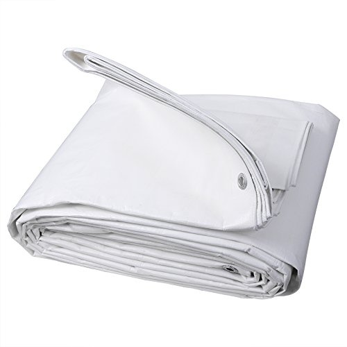 WOLTU Bâche de Protection Imperméable avec Œillets Haute Résistance 4x5m Blanc