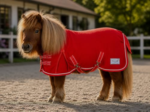 Abschwitzdecke ROT Knallrot Minishetty Mini Shetty 60 65 70 75 80 85 90 95 100 Tysons Breeches Minipony Line (80)