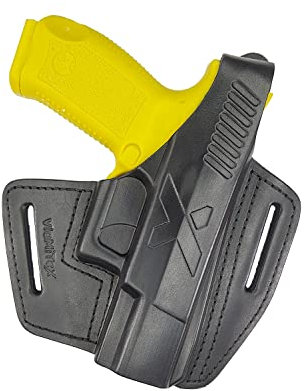 VlaMiTex B5 Leder Pistolenholster Gürtel Holster für Canik TP9 Lauf 4 Zoll