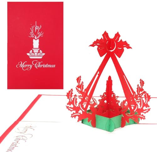Pop-Up Karte Adventskerze - 3D Karte als besonderer Weihnachtsgruß, englisch