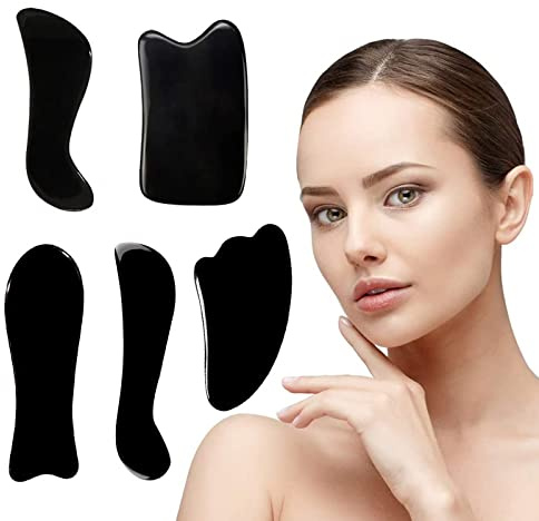 Guasha Horn Set Guasha Scraping Massage Werkzeugtafel (5er Set)