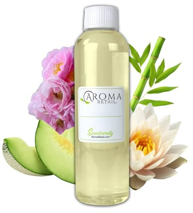 Green Bamboo 4 oz Refill for Oil Diffuser with Green Bamboo, Water Lily, Bamboo Reeds, & More Notes