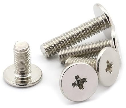 Viti M1.4 * 1/1.3/1.5/2/2,5/3/3.5/4/4.5 Vite a Testa a Testa Sottile Piatti Viti for Wafer Testa in Acciaio nichelato (Color : 100pcs, Dimensione : M1.4x2.5 D3x0.4)