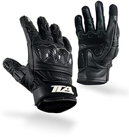 Gants de moto en cuir TLA NOX pour homme et femme, avec manchettes courtes homologuées CE, tailles 2XS à 5XL, pour écran tactile, mi-saison
