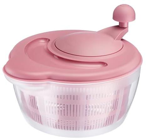 Westmark Salladsslunga, Volym: 5 liter, Diameter: 26 cm, Plast, Utan BPA, Fortuna, Färg: Genomskinlig/Rosa, 2432224P