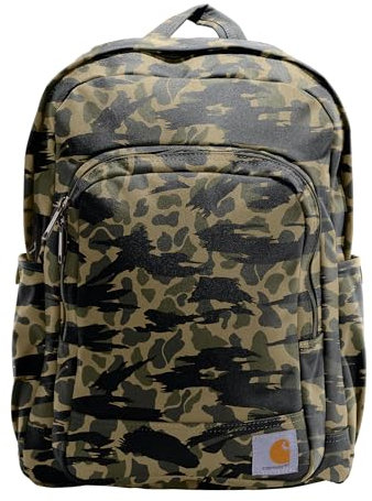 Carhartt Unisex's 25l Classic Backpack, Durable Water-Resistant Pack W/ 15 Laptop Sleeve and Multiple Organizational Compartments, Blind Duck Camo, PFAS Free