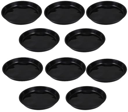 Wensmy 10Pcs Plant Saucer 21CM Round Plastic Plant Trays Plant Saucer Drip Trays Flower Pot Drip Trays Garden Plants Saucers for Indoor Outdoor (21CM)