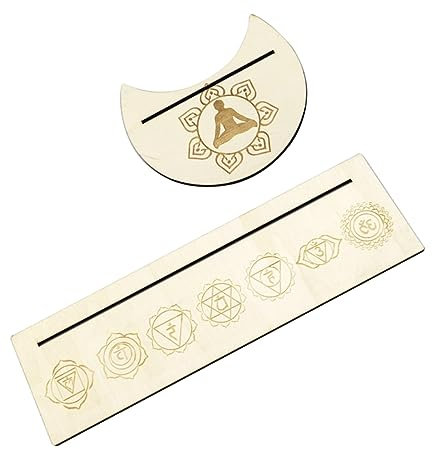 VICASKY Einzigartiges Tarot-Altar-wahrsagezubehör Holzhalterung Für Karten Mondform Rechteckiges Design