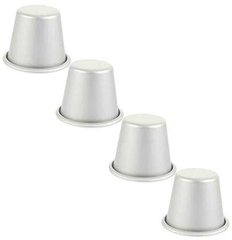 PRETYZOOM Paquete de 4 Moldes Redondos de Metal para Pudín Y Pasteles Individuales Fáciles de Limpiar Ideales para Hornear en Casa