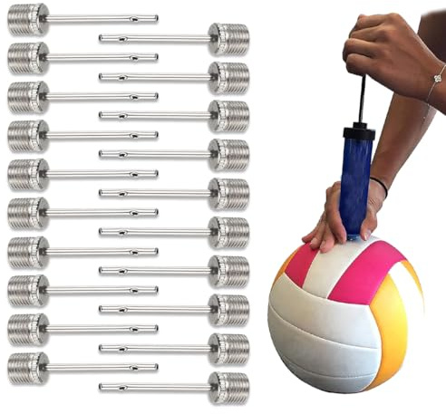 SIRLOMU 20 Pcs Ball Pumpe Nadel, Luft Pumpe Nadel, Doppel-Loch aufblasbare Nadel, Ball Pumpe aufblasbare Nadel für Basketball, Volleyball, Rugby, Fußball, Sportbälle