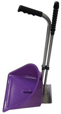 Horse Poop Scoop and Rake (Manure Equestrian Heavy Duty Lightweight Purple)