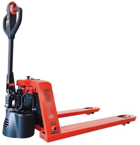 Carretilla elevadora para manipulación de bandejas, transpaleta eléctrica completa con capacidad de 4400 lb, transpaleta con interruptor de llave de emergencia, transpaletas para espacios estrechos