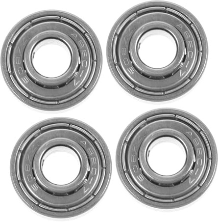 BEBEMOKO Wheelchair Front Wheel Bearings 4pcs 608zz Steel Small Round Bearings Replacement for Manual Wheelchair Front Wheels Sturdy Internal Parts for Mobility Aids
