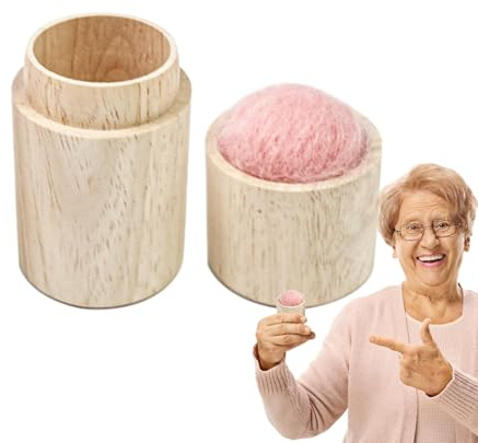 Générique Porte-Aiguille À Coudre, Coussin pour Épingles À Coudre | Outil Portatif De Boîte À De De Coussin D'épingle | Coussin À Épingles avec Couvercle, Boîte De Rangement D'aiguilles en Bois,