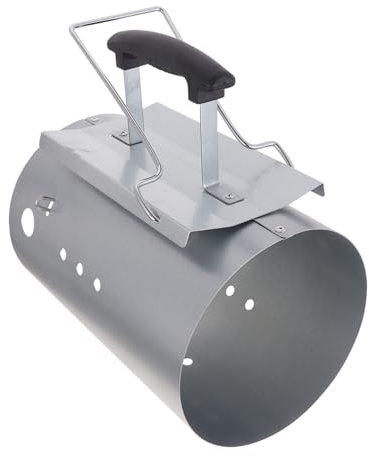 Supvox Kamin-holzkohleanzünder Aus Verzinktem Material Schnelles Anzünden Für Grillen Und Kochen Im Freien Mit Hitzeschild Und Nylongriff Geeignet Für BBQ-Partys Und Camping
