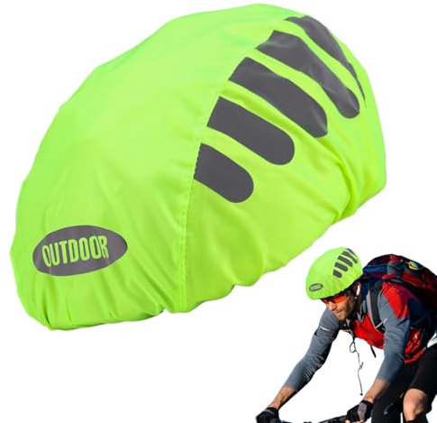 Obesntln Fahrradhelm-Überzug – wasserdichtes reflektierendes Design, atmungsaktives Polyestergewebe für Outdoor-Sportarten, winddichter Regen- und Staubschutz für Harte Hüte, tragbare
