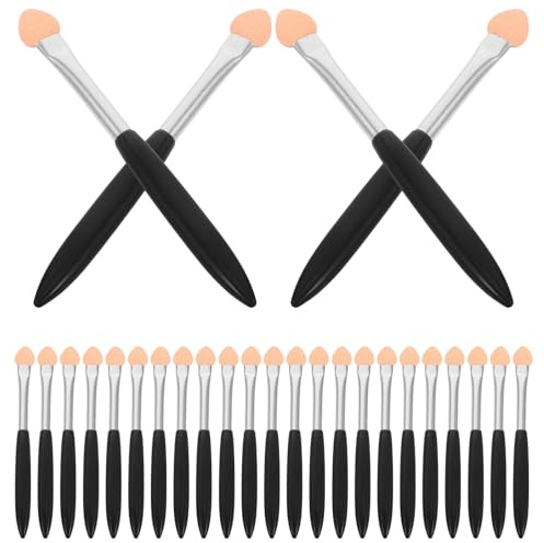 Hohopeti Schwammpinsel 50 Stück Kleiner Schwammapplikator für Bastel Tinte und Farbe 85cm Langer Pinsel mit Schwarzem Stiel Präzises Verblenden für Malerei und Make Up