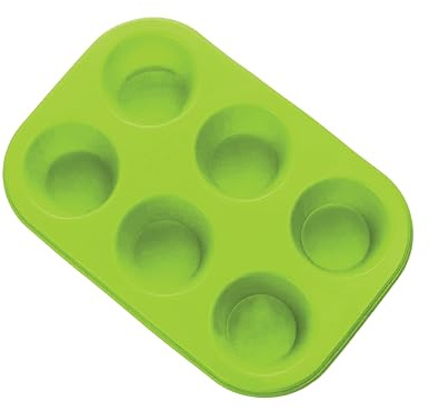 Deep & Large Muffin Tray 6 Cup Silicone Cupcake Moulds, Non Stick Baking Pan for Yorkshire Pudding, Jumbo Cupcakes & Muffins, Flexible BPA Free Oven Safe Bakeware