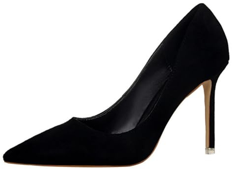 Dam Suede Slutna Tår Pump 3.5in Stilettklackar Spetsiga Tår | Skonsam Mot Blåsor, Heldagskomfort För Kontoret, Vardagselegant Stil, Resevänlig Design, Flexibel Gummisula