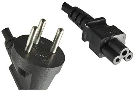 DINIC Stromkabel Netzkabel für Israel Typ H auf C5, 0,75mm², SII, 1,8m