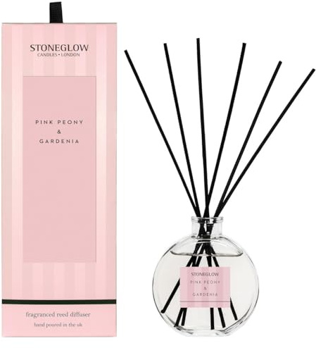Stoneglow Pink Peony und Gardenie Parfümiert Rattanstäbchen - Neu 2019
