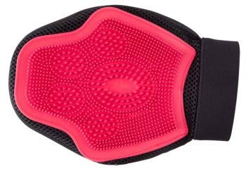PFIFF 102380 Massage- und Putzhandschuh, schwarz-pink