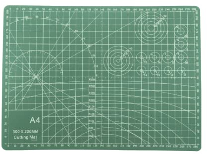 Garden Mile Schneidematte A4, zum Nähen, Basteln, Modellbau, rutschfestes Bastelbrett mit Gitterlinien, strapazierfähig, selbstheilend, Schneidematte, Bastelzubehör für Erwachsene und Kinder