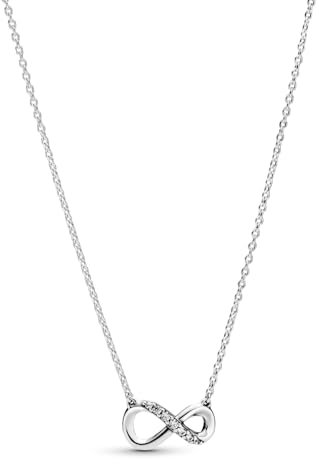 Pandora Passions Infinity sterling silver collier with clear cubic zirconia, 50