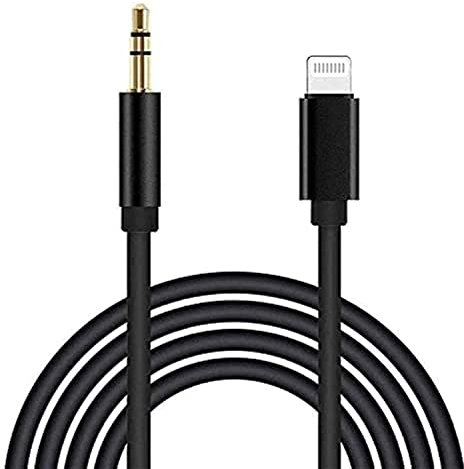[Apple MFi certificato] Cavo AUX per iPhone, Lightning a 3,5 mm Aux cavo per auto compatibile con iPhone 14/13 12 11 Pro/XS/XR/X 8/iPad/iPod per auto/Home Stereo/cuffie/altoparlante (1M, nero)