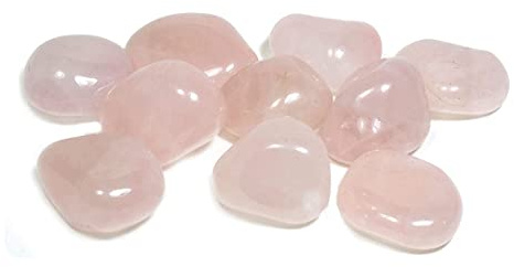 THIRD EYE CRYSTALS Tumbled Stones Decor Cobbles Rose Quartz Gravel Crystal Religious Gifts Good Luck Reiki Showpiece Pebbles Collection for Garden