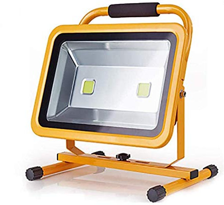 TONZN Proyector inalámbrico portátil, proyector de Sitio, lámpara de Trabajo de inundación Impermeable para Exteriores, lámpara de Trabajo Recargable LED de 100 W, Luces de Trabajo para Acampar