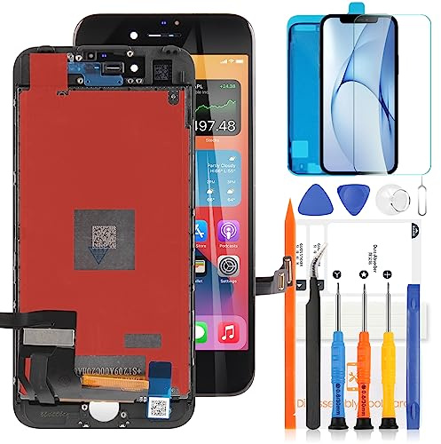 LADYSON Écran pour iPhone 7 4,7 LCD Écran pour iPhone 7 LCD Écran 3D Tactile Remplacement Assembly A1660 A1778 A1779 Numériseur avec outils (pas pour 7 Plus, noir)