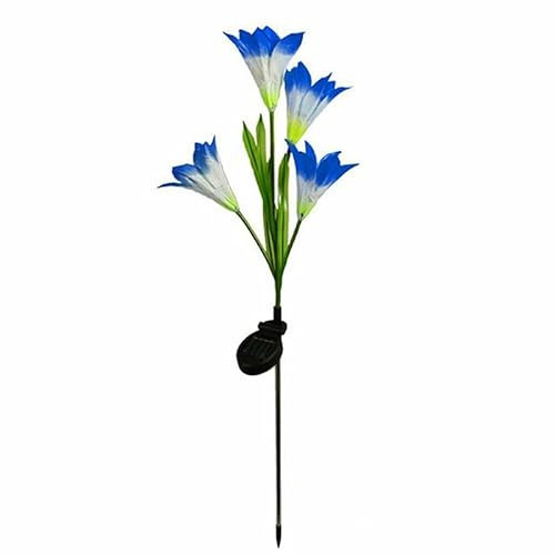 Lampe solaire d'extérieur LED multicolore fleur de lys étanche lampe décorative énergie solaire cour pelouse chemin mariage