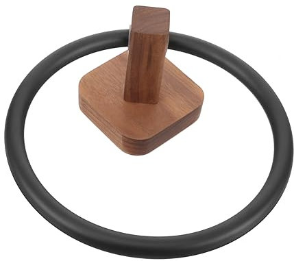 Angoily Wooden Towel Ring Bathroom Wall-mounted Towel Holder No Drilling Required for Kitchen and Bathroom